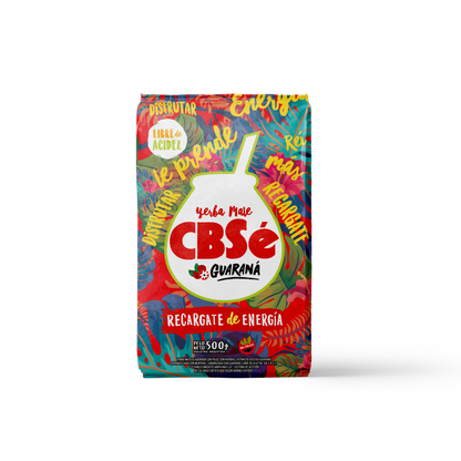Frente paquete de yerba mate argentina marca CBSé sabor guaraná. Tango Foods Caribe 500g – Panamá