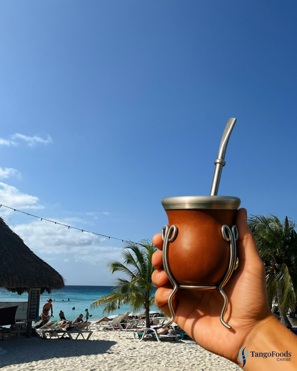 Mate de calabaza con virola y bombilla