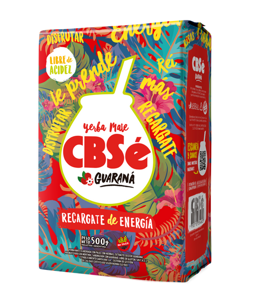 Paquete de yerba mate argentina marca CBSé sabor guaraná. Tango Foods Caribe 500g – Panamá