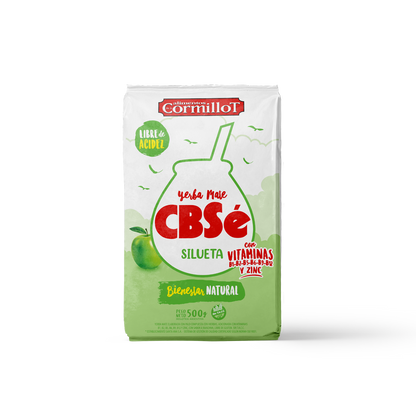 Frente paquete de yerba mate argentina marca CBSé silueta. Tango Foods Caribe 500g – Panamá