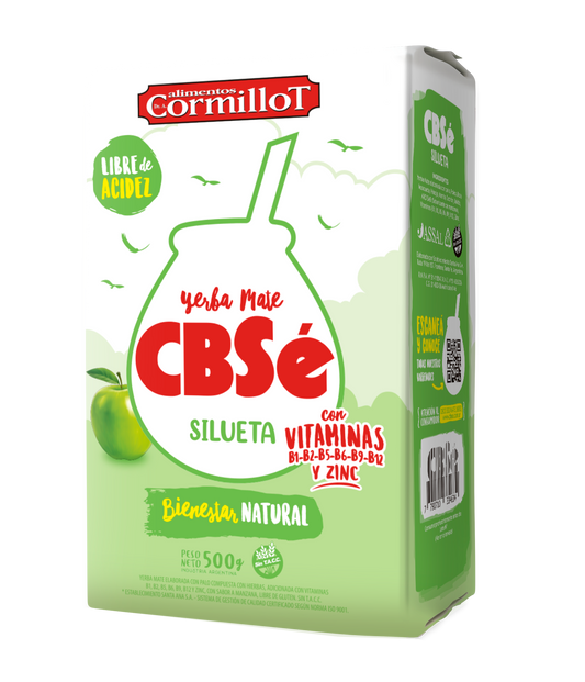 Paquete de yerba mate argentina marca CBSé silueta. Tango Foods Caribe 500g – Panamá
