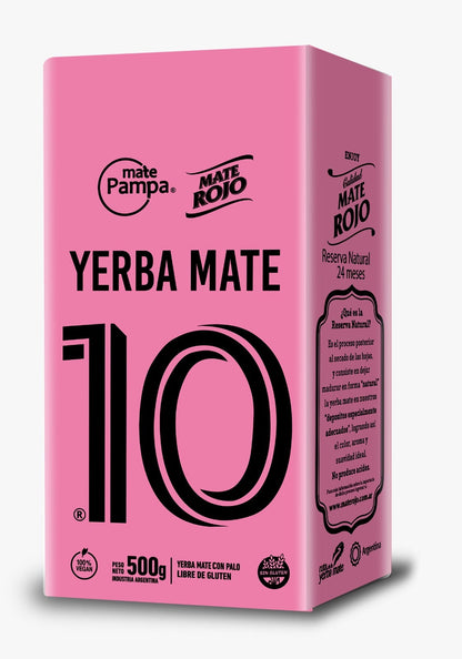 Paquete de yerba mate argentina INTER MIA 10 marca Mate Rojo. Tango Foods Caribe 500g – Panamá
