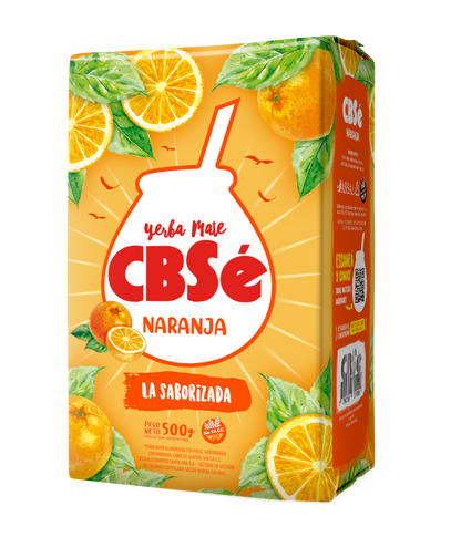 Paquete de yerba mate argentina marca CBSé sabor naranja. Tango Foods Caribe 500g – Panamá
